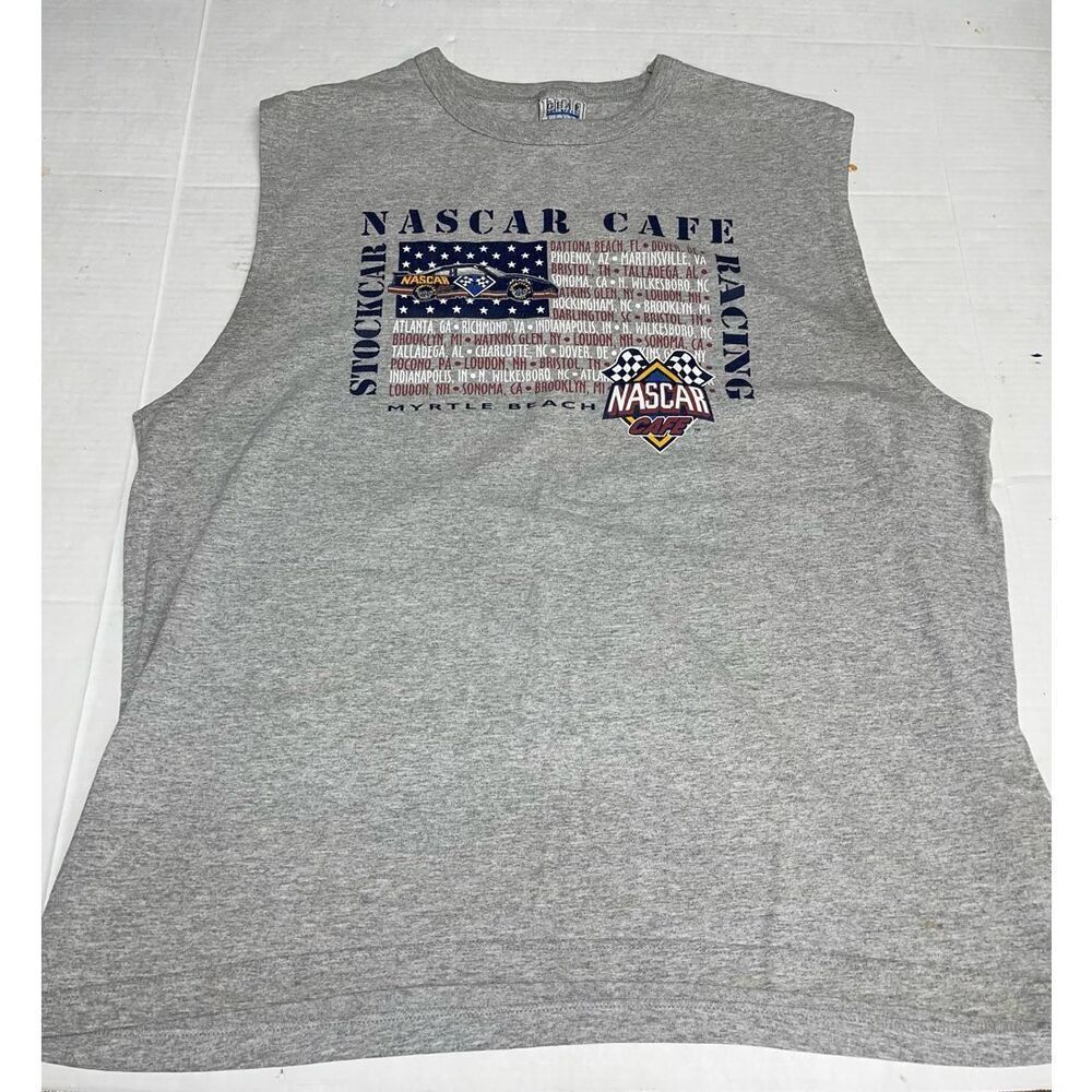 Vintage Nascar Cafe Myrtle Beach Sleevless T-shirt‎ Adult XL A23